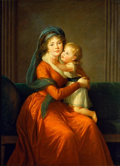 Portrait of Princess Alexandra Golitsyna and Her Son Piotr by Elisabeth Louise Vigee Lebrun